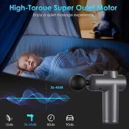 Massage Gun - Spierontspanning Apparaat - Spierherstel Bevorderen - 99 Snelheidsniveaus - 23 cm Hoog - Zwart — thumbnail 3