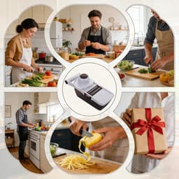 Voedsel Hakker - Keuken Gadget - Snel Groenten Snijden - Met Opvangbak - 29x12x10 cm - Wit — thumbnail 3