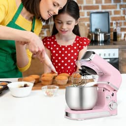Stand Mixer - Keukenmachine - Ingrediënten Mengen - 6 Snelheden - 3.5 Liter Kom - Roze — thumbnail 5
