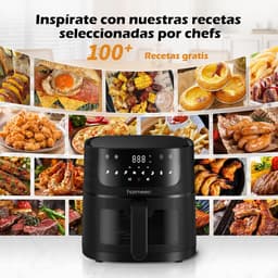 SnelShoppen - Luchtfriteuse 6L met 8 Voorinstellingen, Digitale Touchscreen, Antiaanbaklaag, Instelbare Temperatuur en Timer, Shake en Grillfunctie, 7 — thumbnail 3