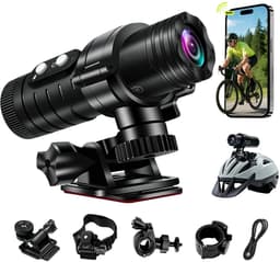 SnelShoppen - AIKER Dashcam Motorfiets - Verbeterde WiFi Motorcamera 1080p HD, 120° Groothoek, Waterdicht IP66, Lange Batterijduur, Automatische Nivea — thumbnail 1