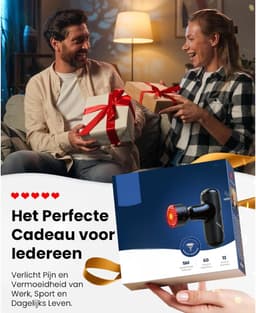TYR® Masage Gun - Spiermassage Apparaat - Draadloze Massage Gun - Zwart - 14cm x 11cm x 5cm — thumbnail 2