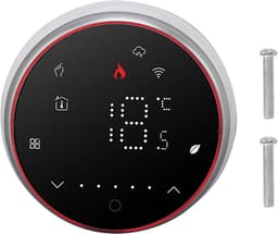 Slimme Thermostaat - Wifi Thermostaat Programmeerbaar - Energie Besparen - Spraakbesturing App - 13 mm dik - Zwart — thumbnail 1