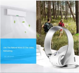 Bladeless Wandventilator - Stille Ventilator Muur - Frisse Lucht Creëren - 180° Verstelbaar 90° Draaibaar — thumbnail 4