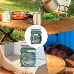 Ventilator met Mist - Luchtkoeler Bevochtiger - Persoonlijke Koeling - Fijne Mist Diffusie - Niet gespecificeerd - Groen — thumbnail 4