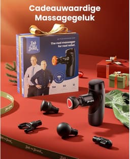 Massage Gun met Warmte – Draadloos Massagepistool – Stil – USB-C Oplaadbaar – 4 Opzetstukken – 9 mm Massagekracht — thumbnail 4