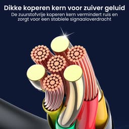 AdroitGoods 3,5mm Jack Oortelefoons met Microfoon & HiFi Stereo Geluid – Oordopjes/Oortjes - Compatibel met 3,5mm audioapparaten - Wit — thumbnail 4