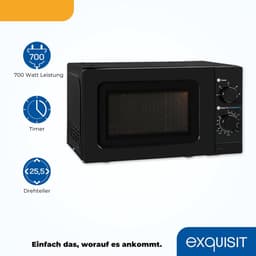Magnetron - Oven Verwarmer - Eten Opwarmen - Compact Vrijstaand Model - 20 liter - Zwart — thumbnail 2