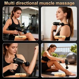 Massagepistool - Spierverlichter - Spierontspanning - Stil en Krachtig - 19 x 16 x 6 cm - Zwart — thumbnail 4