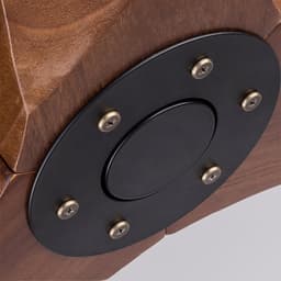 MODENUIT Plafondventilator – 107 cm – 3 Houten Bladen – Metaal en Hout – Zwart en Donker Walnoot — thumbnail 4