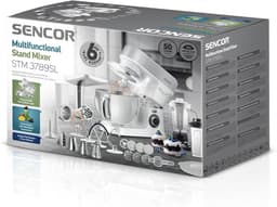 SnelShoppen - Multifunctionele Keukenmachine 1200W met 5L RVS Kom, LED Verlichting, Kneed- en Mengfunctie, Vleesmolens, Koekjesmaker, Magneetsluiting — thumbnail 3