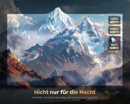 SnelShoppen - 4K Beamer met Google TV, 1200 ANSI, Autofocus, Trapeziumcorrectie, Outdoor Beamer voor 300 Inch Beeld, WiFi6, Bluetooth, Spraakbediening — thumbnail 5