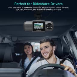 SnelShoppen - 4K Dashcam Dual Camera met GPS, Wi-Fi, Infrarood Nachtzicht, G-sensor, Parkeermodus, 2.5K + 1080P Beeldkwaliteit, Groothoeklens 170°, Su — thumbnail 5
