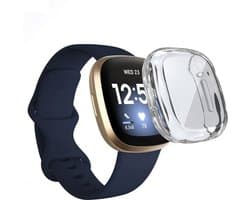 Fitbit Versa 3 / Sense Hoesje - Full Protect Flexibel TPU - Transparant