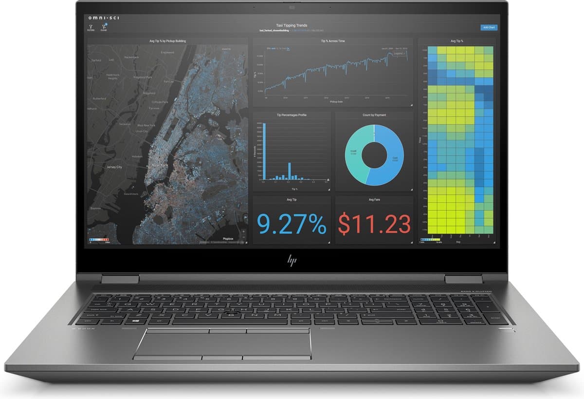 HP ZBook Fury 17 G7 - Workstation laptop - 17.3 inch - Intel Core i7-10750H - 32 GB RAM, 1 TB SSD - Nvidia Quadro RTX 4000 - Windows 10 Pro — afbeelding 1
