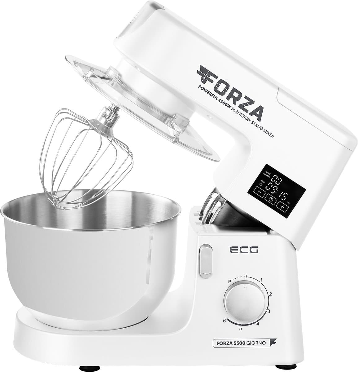 ECG FORZA 5500 Giorno Bianco Keukenmachine - 6,5 liter - 1500 W — afbeelding 1