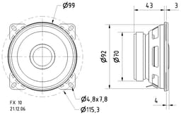 Visaton luidspreker - 2-weg coaxiale luidspreker - 10 cm (4"") - 4 Ohm — thumbnail 4