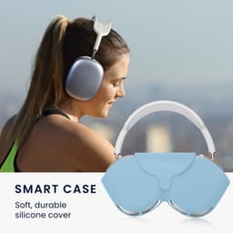 kwmobile cover voor over-ear koptelefoon - geschikt voor Apple AirPods Max - Van flexibel silicone - In lichtblauw — thumbnail 3