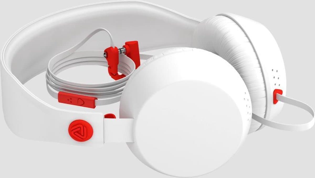 Coloud Knock - On-ear koptelefoon - Wit/Rood — afbeelding 1