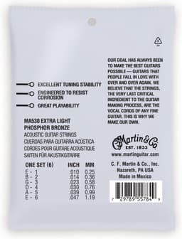 snarenset akoestische gitaar - MA530 - phosphor bronze 10-47 extra light — thumbnail 4