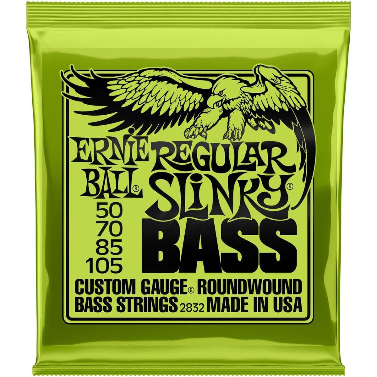 Ernie Ball Regular Slinky - Bassnaren - Nickel Wound Roundwound - Hexa Stalen Kern - Element Shield Verpakking — afbeelding 1