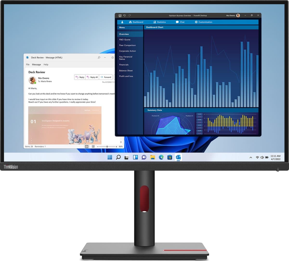 Monitor Lenovo T27P-30 27" — afbeelding 1