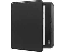 Hoes Geschikt voor Kobo Libra Colour Hoesje Bookcase Cover Book Case Hoes Sleepcover - Zwart