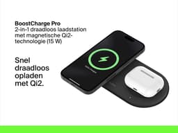 BELKIN Belkin 2in1 Qi2 15w Magnetic Charging Pad, Zwart - Geschikt voor MAGSafe Draadloze oplader — thumbnail 4