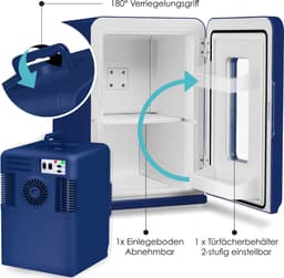 KESSER® Tafelmodel Koelkast 15 Liter AC DC 220-240V en 12V - Mini Koelkast Vrijstaand met Verwarmingsfunctie - Koelbox ideaal voor Auto en camperen - — thumbnail 20