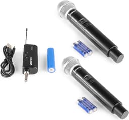 Vonyx karaoke set voor volwassenen - Complete karaokeset - Met 2x krachtige speakers en draadloze microfoons - Bluetooth — thumbnail 3
