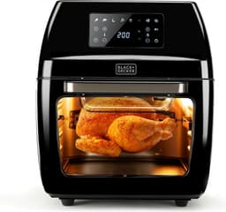 Black & Decker BXAFO1200E Enkel 12 l Vrijstaand 1700 W Heteluchtfriteuse Zwart — thumbnail 11