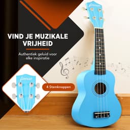 Finesse Ukelele - Starterset - 21" - Ukulele - Kind - Muziekinstrument - Blauw — thumbnail 5