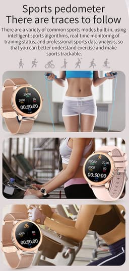 Darenci Smartwatch Flair Pro  - Smartwatch dames -Smartwatch heren -Activity Tracker- Touchscreen -Bluetooth bellen -Met extra bandje -Horloge -Stappenteller -Bloeddrukmeter -Verbrande calorieën -Zuurstofmeter -Spatwaterdicht -Zwart — thumbnail 5