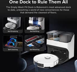 Roborock S7 Pro Ultra - Robotstofzuiger - Wit - Met laadstation - 3D Mapping - Zelf wassen, vullen, legen — thumbnail 12