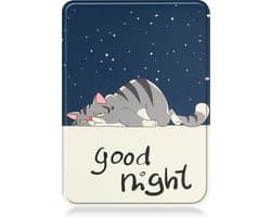 Hoesje Geschikt voor Kobo Clara 2E Hoes Book Case - eReader Hoes Geschikt voor Kobo Clara 2E Hoesje Book Cover - Kat