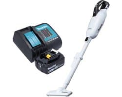 Makita DCL 281 FST1W accu stofzuiger 18 V wit borstelloos + 1x oplaadbare accu 5.0 Ah + lader