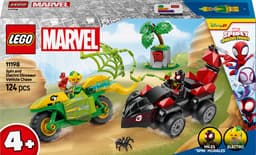 LEGO Marvel Spidey And His Amazing Friends - Spin en Electro achtervolging met dinosaurusvoertuigen Constructiespeelgoed — thumbnail 1