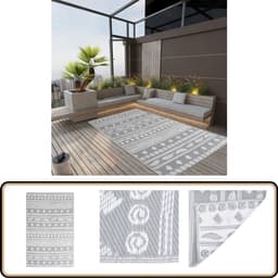 vidaXL - Buitenkleed - ARAKIL - 160x230 - cm - polypropeen - grijs — thumbnail 2