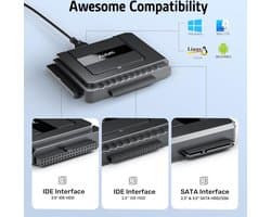 Harde Schijf Lezer voor 2,5/3,5 inch IDE HDD en SATA