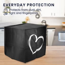 kwmobile heteluchtfriteuse beschermhoes geschikt voor Cosori Air Fryer 5.5L XXL - Kunststof hoes voor friteuse - Brushed Hart design — thumbnail 7