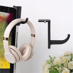 CHPN - Houder voor koptelefoon - Hoofdtelefoon houder - Koptelefoon aan monitor bevestigen - Headset houder - Zwart — thumbnail 1