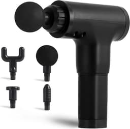 Imtex Massage-gun - Massagepistool - 6 Vibratieniveaus - 4 Opzetstukken - Spierherstel - Relax Massage - Draadloos - Zwart — thumbnail 1