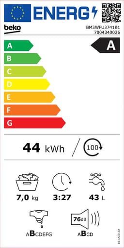 Beko BM3WFT31041A1 - EnergySpin - 10 kg wasmachine — thumbnail 3