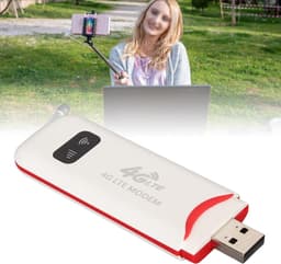 4G LTE WiFi-modemdongle met Simkaartsleuf - Mobiele Draadloze Netwerkhotspotrouter - 300 Mbps Hoge Snelheid - 10 Gebruikers Delen - Telefoon Pc Laptop Tablet — thumbnail 2