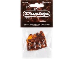 Jim Dunlop 9022P - Vingerpicks - Duim Medium - Schildpad - Player's Pack 4 Stuks
