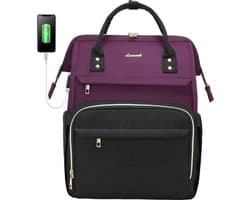 LOVEVOOK Paars/blauw rugtas - Afmetingen: 30,5 x 14 x 44,5 cm, geschikt voor laptops tot 17,3 inch of 11 inch iPad.