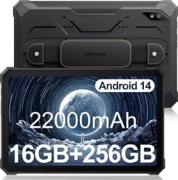 Blackview Active 8 Pro - Tablet - 16GB RAM - 256GB - Dual 4G SIM+WiFi - 10.36 inch - 22000mAh - Octa Core - Android 15 - 48MP+16MP - IP68 Waterdicht - Met toetsenbord - Zwart — thumbnail 3