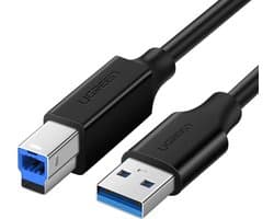 Ugreen - Printerkabel - Printer kabel USB - USB-A Naar USB-B - USB 2.0 - USB-3.0 - 1 Meter - Zwart