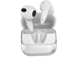 Razzaro draadloze Oordopjes - Bluetooth oordopjes - Earpods - Oortjes draadloos - Bluetooth 5.3 - Geschikt voor Smartphone & Laptop - Wit - G60 Pro