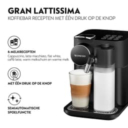 De'Longhi Nespresso Gran Lattissima EN640.B - Koffiecupmachine - Zwart — thumbnail 5
